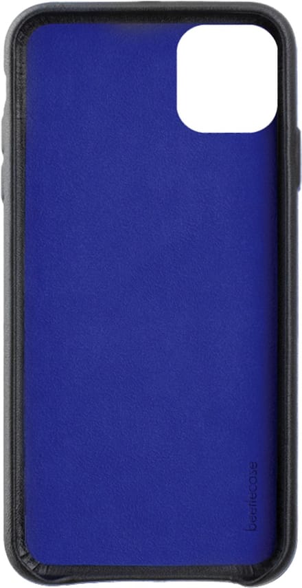 BeetleCase, Hoesje geschikt voor iPhone 11 - Leer, Zwart