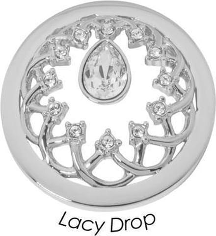 Quoins Disk QMB-64M-E Lacy Drop staal zilverkleurig (M)