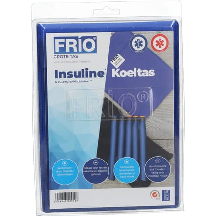 Frio Groot koeltas - insuline medicijnen koel houden op reis - blauw