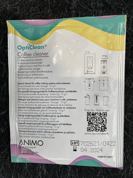 Animo koffieaanslagoplosmiddel zakje 100 x 10 gram