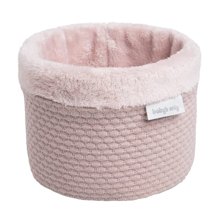 Baby's Only Gebreide commodemandje - Opbergmandje - Commode organizer - Babykamer accessoires Sky - Oud Roze