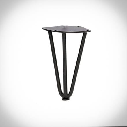 SEART GROUP - Hairpin Tafelpoot - Drievoudige Staaf - Zwart - 20 cm