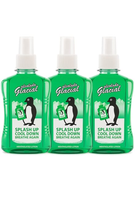 Glacial Alcolado - Mentholated Splash Lotion - Spray bottle - 3 x 125 ml - Multipack - Voordeelpak