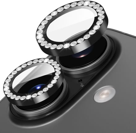 Dailygoods- Lensbeschermer HD - Camera Protector iPhone 17 - Krasbestendig Glas - Zwart - Diamantafwerking - Optimale Bescherming