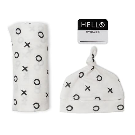 Lulujo Hello World - Swaddle & Mutsje - Hugs & Kisses