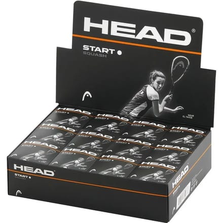 Head Start Squash Balls - Single White Dot - Box of 12