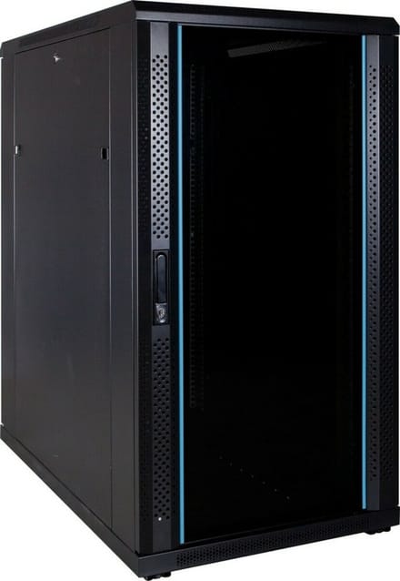 DSIT 22U serverkast met glazen deur 600x1000x1200mm (BxDxH) - serverbehuizing - serverrack - 19 inch