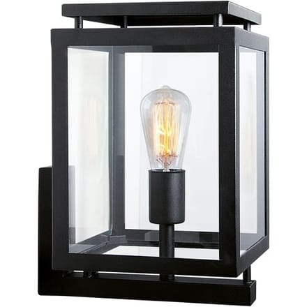 KS Verlichting buitenverlichting - De Vecht wandlamp - Zwart - Schemerschakelaar - Modern - Vierkant - E27 - LED - Lichtsensor - Daglichtsensor - Licht-donker sensor