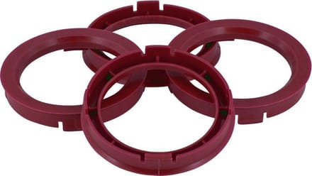 Set TPI Centreerringen - 60.1->56.1mm - Ruby Rood
