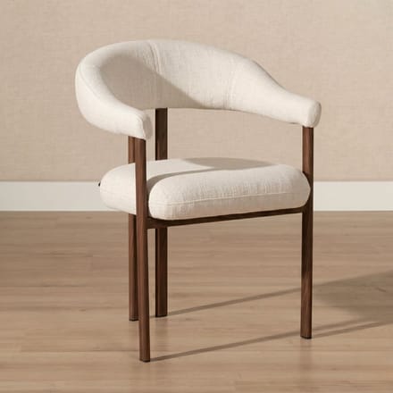 Bronx71® Eetkamerstoel Nori linnen off white - stoel