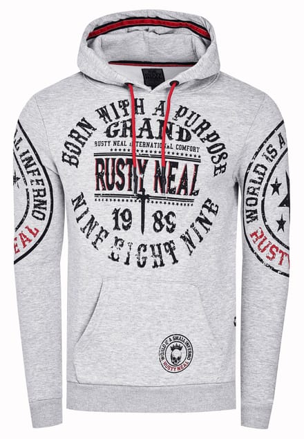 Streetwear trui met capuchon en prints