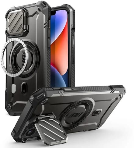 Supcase Geschikt voor Apple iphone 16e - Geschikt voor Mag - Camera Protector - Back Cover Hoesje - Zwart