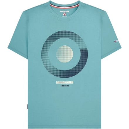 Lambretta Heren Target Shade T-shirt (Cameo Blauw)