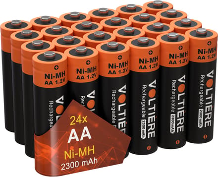 Voltière Oplaadbare Batterijen AA - 2300 mAh - 1.2V Ni-MH AA Batterij - 24 Stuks