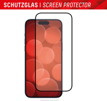 Displex Real Glass Full Cover Screenprotector geschikt voor iPhone 15 - Transparant