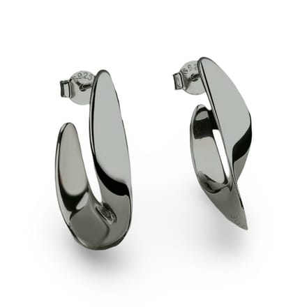 Swirl oorsteker/zilver/Bling-it