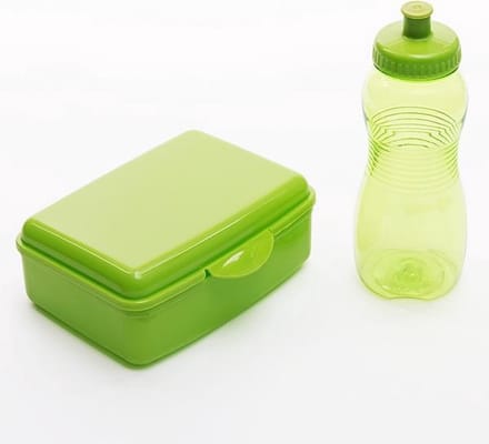 Brooddoos met fles - Groen