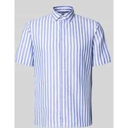 Slim fit zakelijk Hemd van linnenmix met Kentkraag