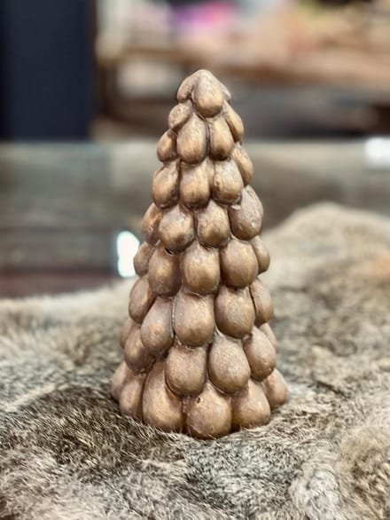 Stenen Kerstboom Goud 16cm |Kerst| Cadeauartikel|Kerstmis|Goud|Model B