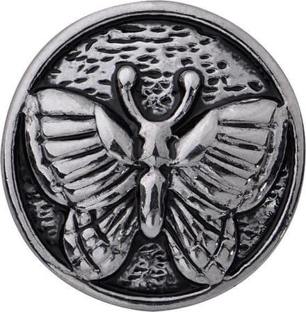 Quiges - Dames Click Button Drukknoop 18mm Vlinder - EBCM397