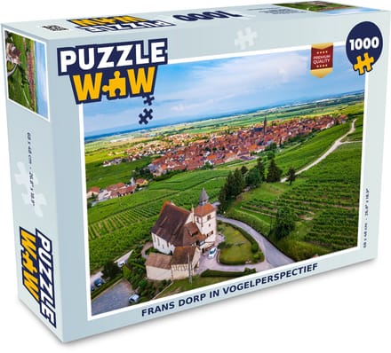 Puzzel Dorp - Frankrijk - Zomer - Legpuzzel - Puzzel 1000 stukjes volwassenen