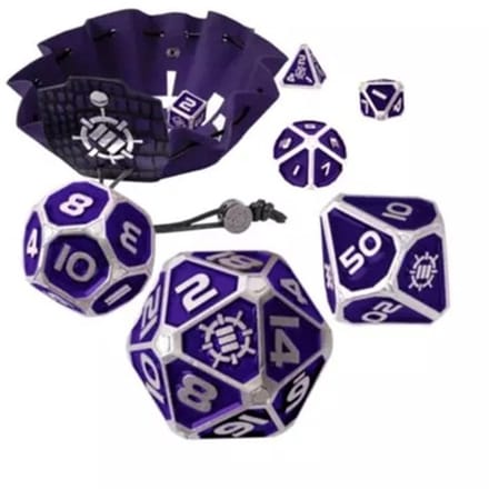 Enhance Metal RPG Dice Set - Purple