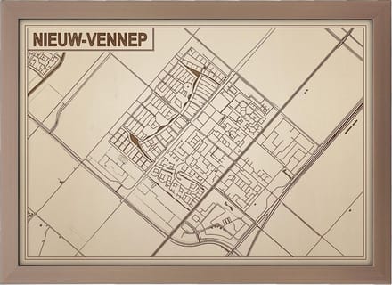 Decoratief Beeld - Houten Van Nieuw-vennep - Hout - Bekroned - Bruin - 21 X 30 Cm