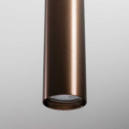 Canopus bronzo l by LUSENZ - Cilindervormige opbouwspot in met geborsteld bronzen coating