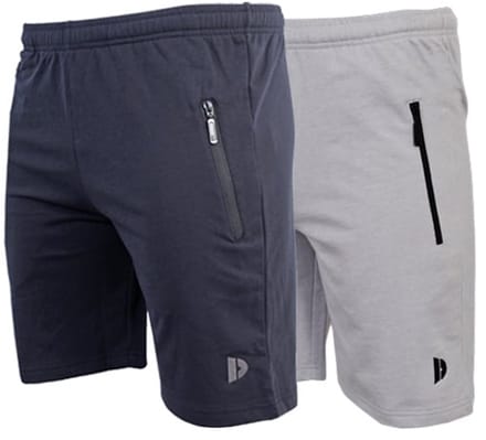 2-Pack Donnay - Joggingshort (Nick) - Sportshort - Heren - Navy/Light grey (636) - maat S