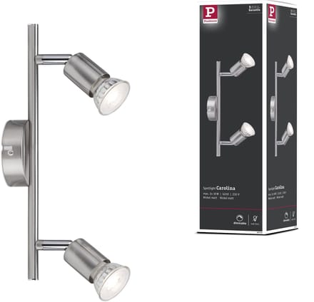 Spotlight Carolina GU10 230V max. 2x10W dimbaar Nikkel mat
