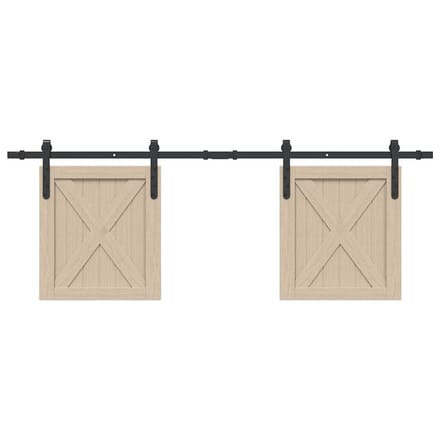 vidaXL - Ophangset - voor - schuifdeur - 152 - cm - koolstofstaal