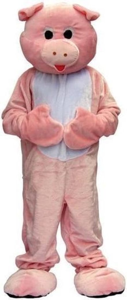 Carnival Toys Verkleedkostuum Varken Pluche Roze One-size