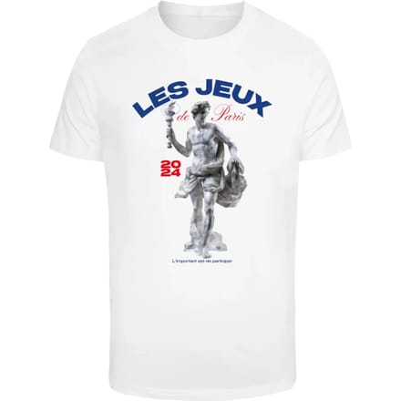 Mister Tee - Les Jeux De Paris Heren Tshirt - S - Wit