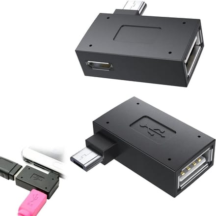 Micro USB OTG Kabel 2-Pack - Zwart, Geschikt voor Smartphones, Tablets en Camera's, USB 2.0 Verbinding