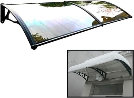 Deurluifel Luifel - Regenopvang - Droog Buiten - Moderne Uitstraling - 60x120cm - Transparant