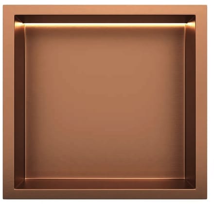 Copper RVS Inbouwnis 30x30x7cm met LED verlichting