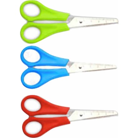 Knutzelschaar Stompe Punt Schaalontwerp Plastic Handvat Roestvrij Staal Allround Schaar voor Naaien Papier School blue