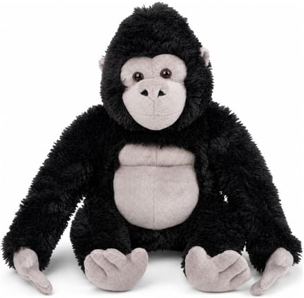Ravensden Pluche knuffeldier - gorilla knuffel - 30 cm - apen knuffel