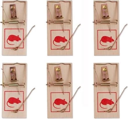 *** 6x Muizenvallen Muis Vangen - Pestcontrol - Classic Muizenval - van Heble® ***