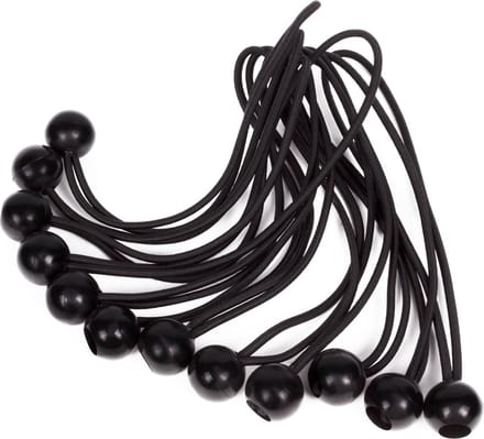 Benson Elastiek met bal - 24 cm - UV-bestendig - 12 stuks - zwart