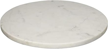 Multifunctionele ronde marmeren kaas/snijplank - Groot, Wit (11 x 11 x 0,5 inch)