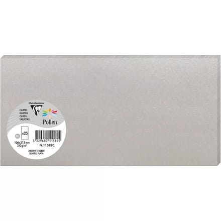 Stuifmeel van Clairefontaine Card DL, zilver