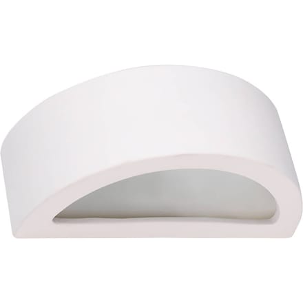 Wandlamp ATENA 20 - Sollux Lighting - IP20 - Wit keramiek behuizing - 25 x 11 x 7.5 cm - 1xE27 LED, exclusief lichtbron - Max. 15 W - Moderne wandlamp voor woonkamer, slaapkamer en eetkamer