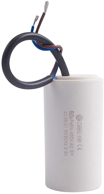 Startcondensator - Motorcondensator - Apparaten Starten - 450 V AC 50 uF - Twee Draden