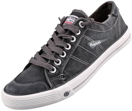 Dockers by Gerli heren sneaker van canvas donkergrijs