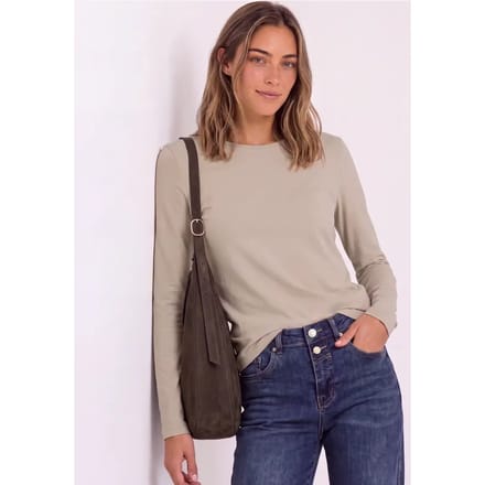 Effen shirt met lange mouwen