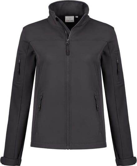 Santino Santo Dames Softshell stretch - Donkergrijs - L