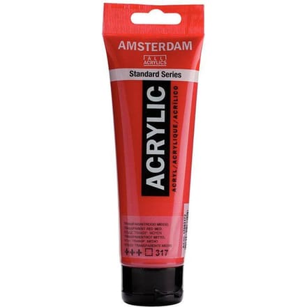 Amsterdam Standard Series Acrylverf Tube 120 ml Transparantrood Middel 317