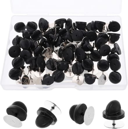 50 Paar Rubber Butterfly Clutch Backs met Vergrendeling voor Uniform Badges en Insignes