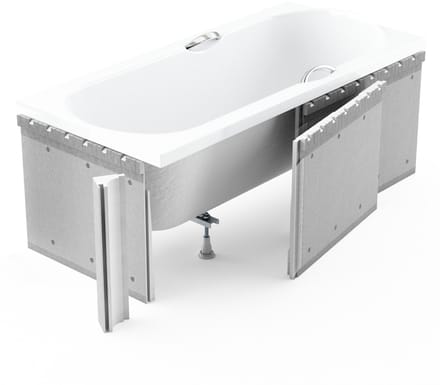 Badland MINI ligbad 100 x 65 cm wit met styropor ombouw
